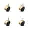 Service Caster 2.375 Inch Antique Brass Hooded Nylon Wheel Grip Ring Chair Casters SCC, 4PK SCC-GR02S60D-NYS-WA-716X78-4 - alternate 1